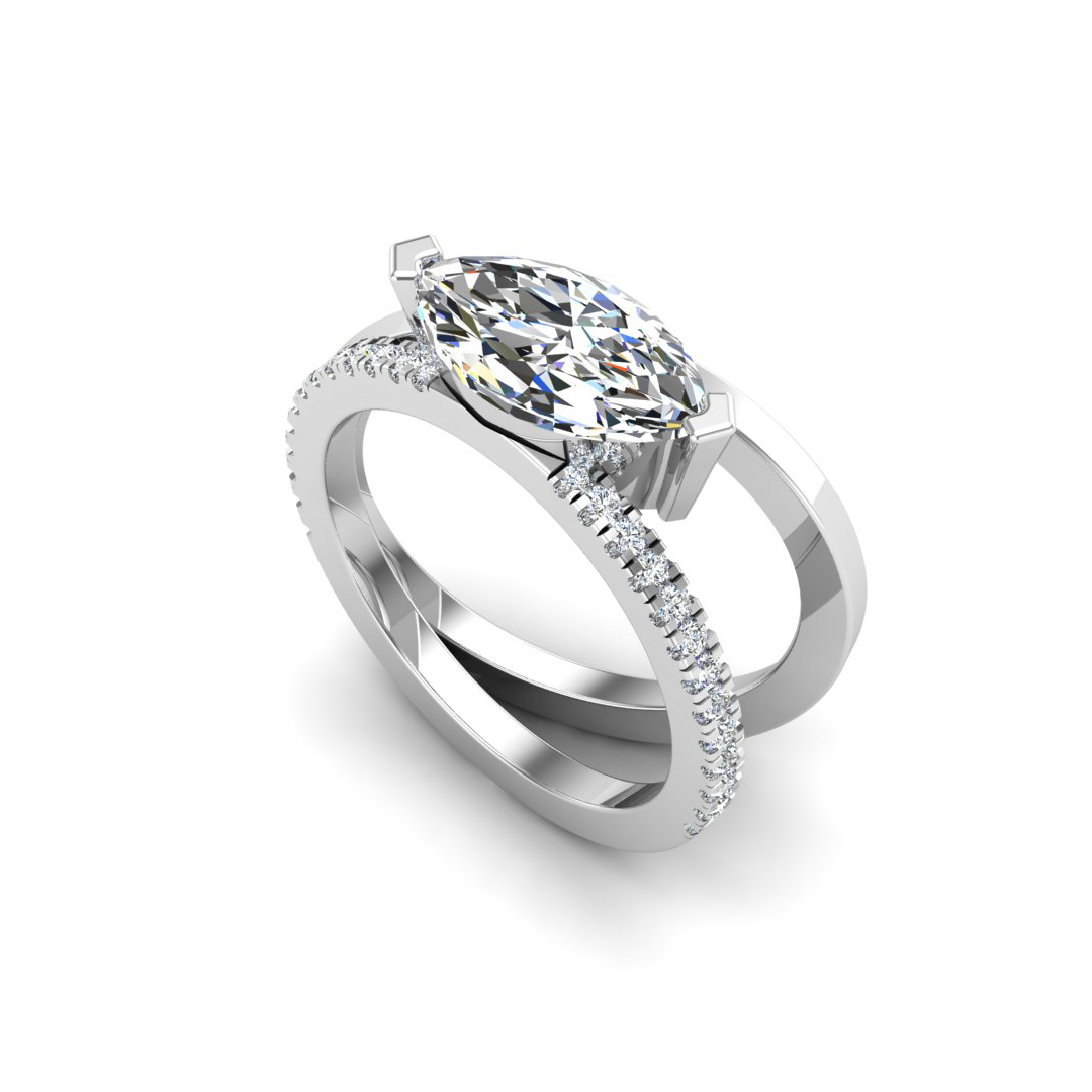 Hattie Split Band Engagement Ring